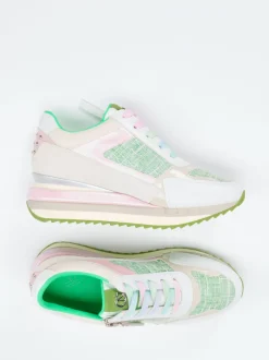 CAFèNOIR – Sneaker aus Kalbleder im Pastellmix