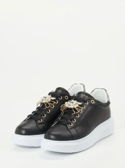 CAFèNOIR – Sneaker aus Lammleder mit Schmuckdetails
