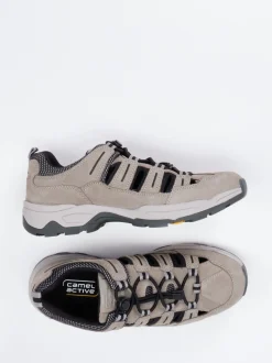 Camel Active – Herrensandale aus Veloursleder grau