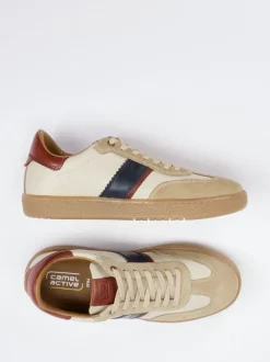 Camel Active – Retro-Sneaker aus Leder in Beige