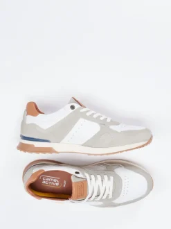 Camel Active – Retro-Sneaker aus Kalbleder Off-White