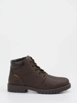 Camel Active – Schnürboots aus Fettleder Dunkelbraun