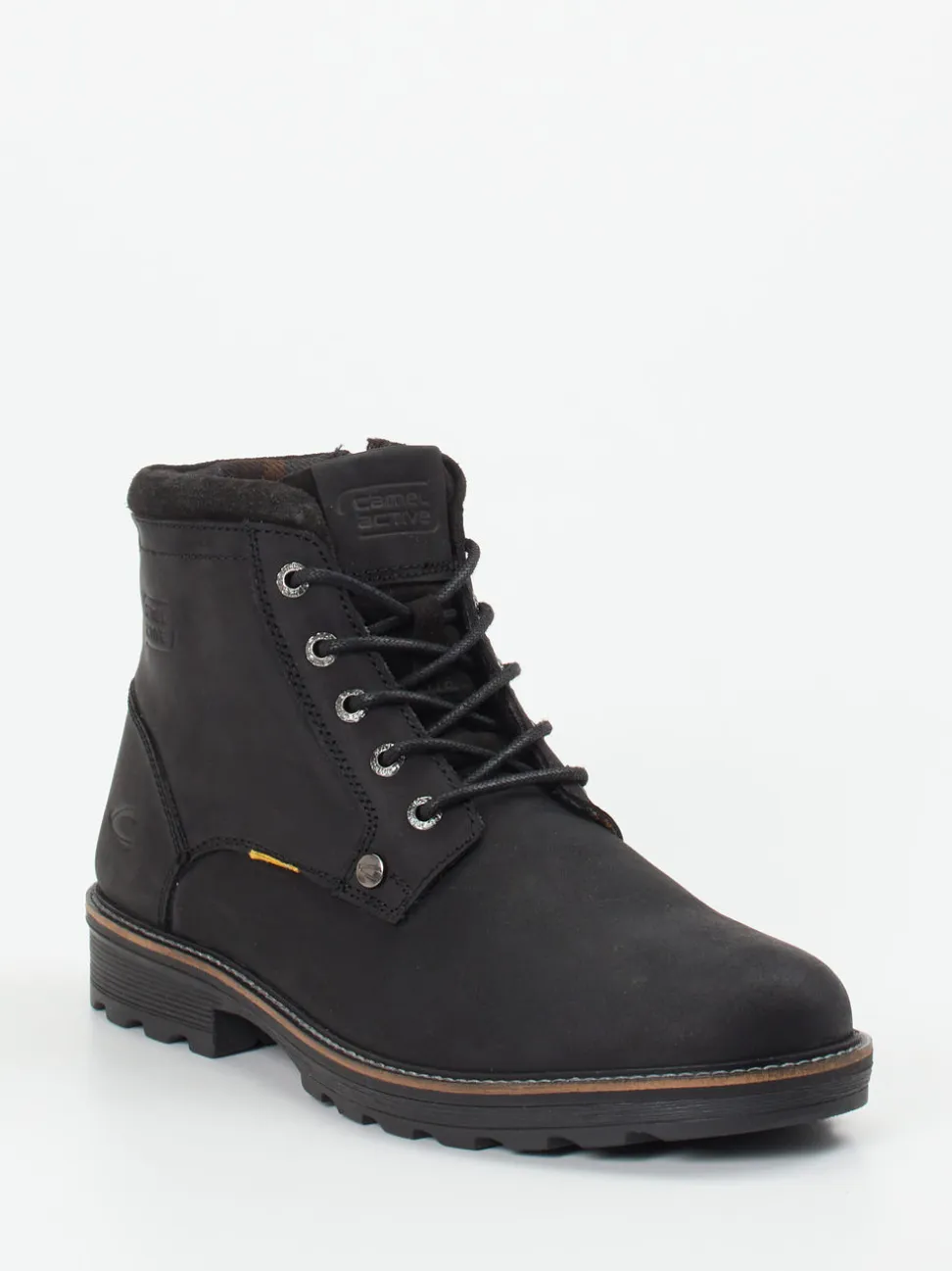 Camel Active – Schnürboots aus Fettleder schwarz