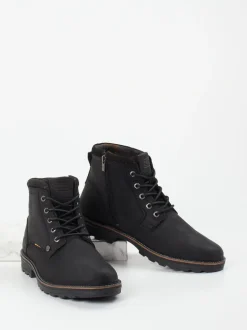 Camel Active – Schnürboots aus Fettleder schwarz