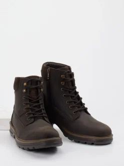 Camel Active – Schnürboots aus Fettleder dunkelbraun