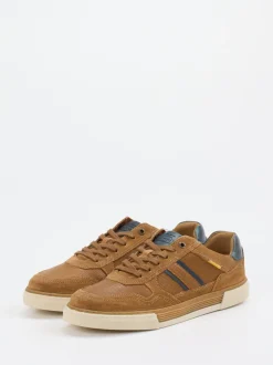 Camel Active – Sneaker aus Leder und Mesh cognacbraun