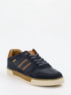 Camel Active – Sneaker aus Leder und Mesh dunkelblau