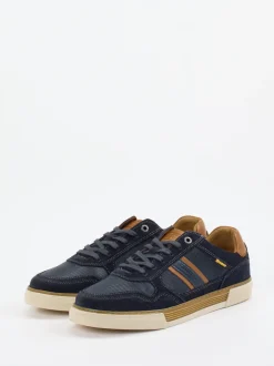 Camel Active – Sneaker aus Leder und Mesh dunkelblau