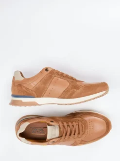 Camel Active – Sneaker aus Kalbleder cognacbraun