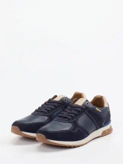 Camel Active – Sneaker aus Kalbleder in Marineblau