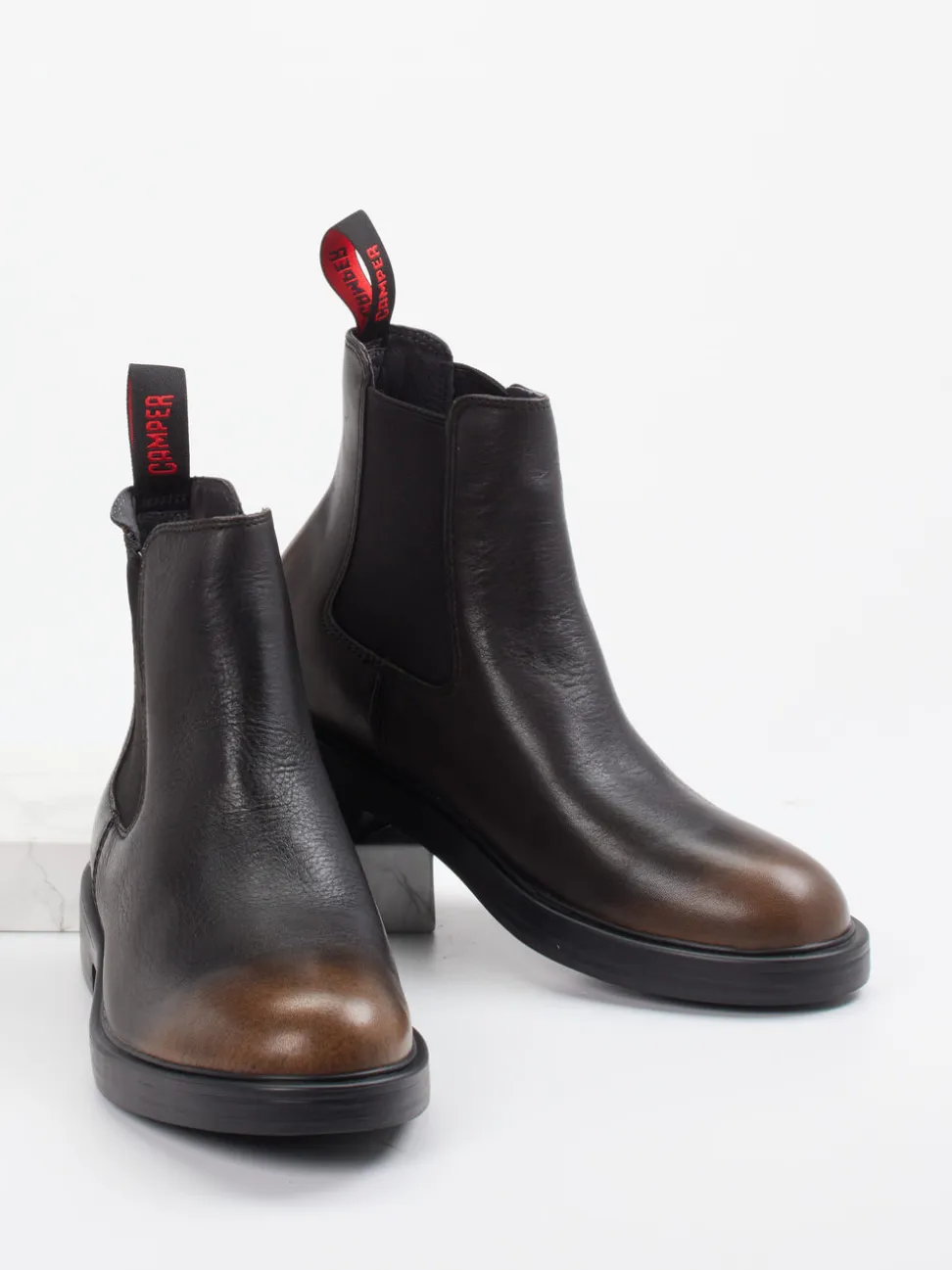 Camper – Chelsea Boots aus Glattleder Dunkelbraun