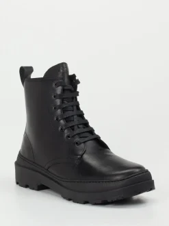 Camper – Combat-Boots aus Kalbleder schwarz