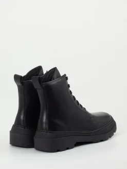 Camper – Combat-Boots aus Kalbleder schwarz