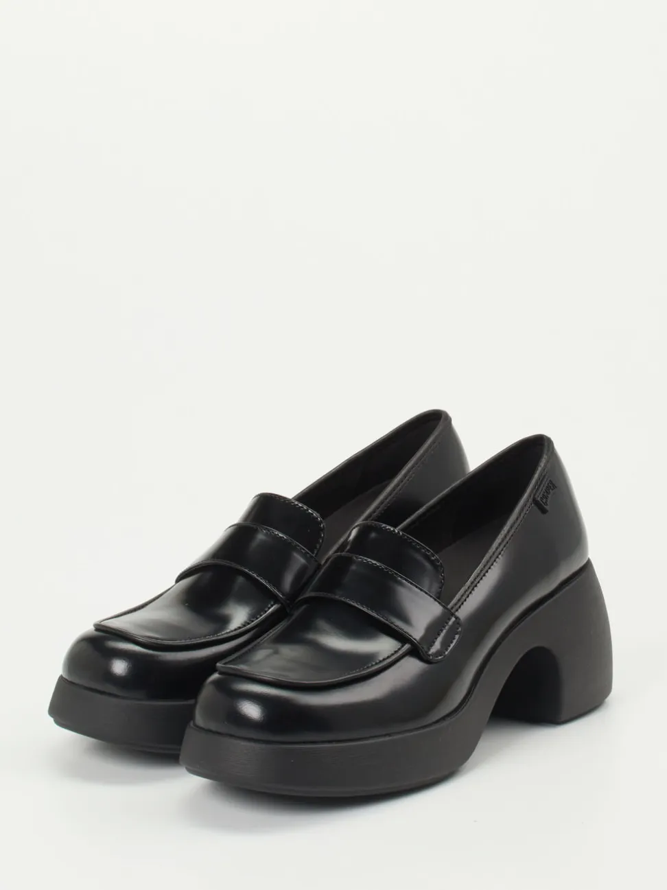 Camper – Loafer aus Hochglanzleder Schwarz
