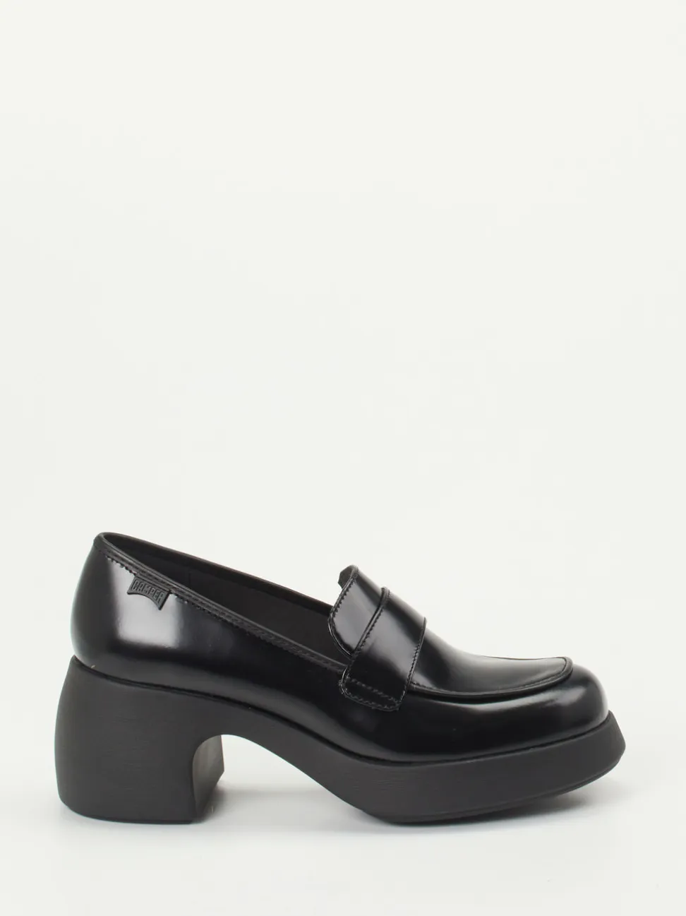 Camper – Loafer aus Hochglanzleder Schwarz