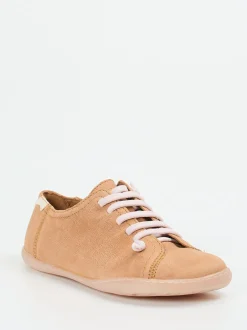 Camper – Low-Top Sneaker aus Nubukleder sandbeige