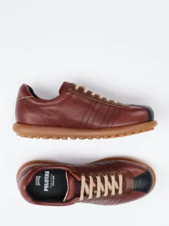 Camper – Retro-Sneaker aus Kalbleder weinrot