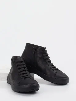 Camper – Schnürboots aus Nubukleder Schwarz
