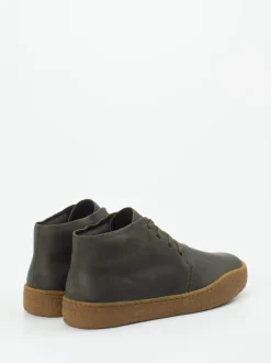 Camper – Schnürschuh aus Nubukleder olivgrün