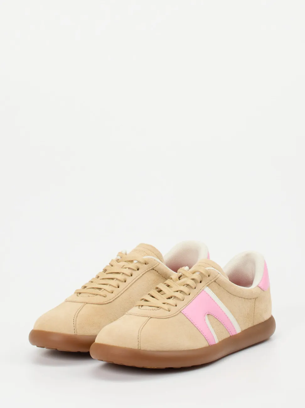 Camper – Sneaker aus Nubukleder in Beige
