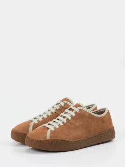 Camper – Sneaker aus Veloursleder cognacbraun