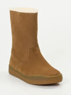 Camper – Winterstiefel aus Nubukleder Cognacbraun