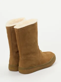 Camper – Winterstiefel aus Nubukleder Cognacbraun