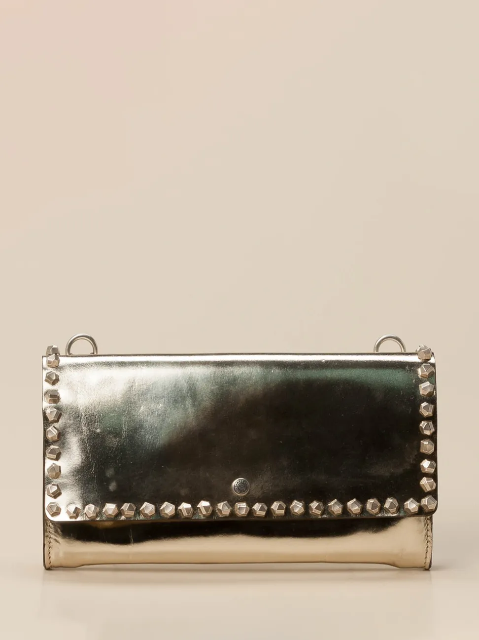 Campomaggi – Clutch aus Metallic-Leder Goldmetallic