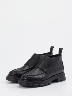 Candice Cooper – Chunky Loafer aus Leder Schwarz