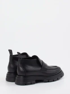 Candice Cooper – Chunky Loafer aus Leder Schwarz