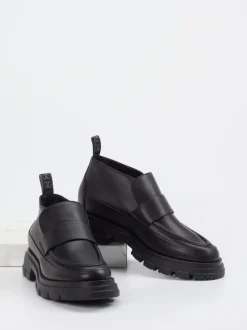 Candice Cooper – Chunky Loafer aus Leder Schwarz