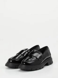 Candice Cooper – Chunky-Loafer aus Lackleder schwarz