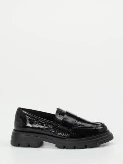 Candice Cooper – Chunky-Loafer aus Lackleder schwarz