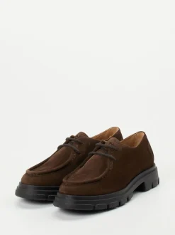 Candice Cooper – Derby-Schnürschuh aus Veloursleder Braun