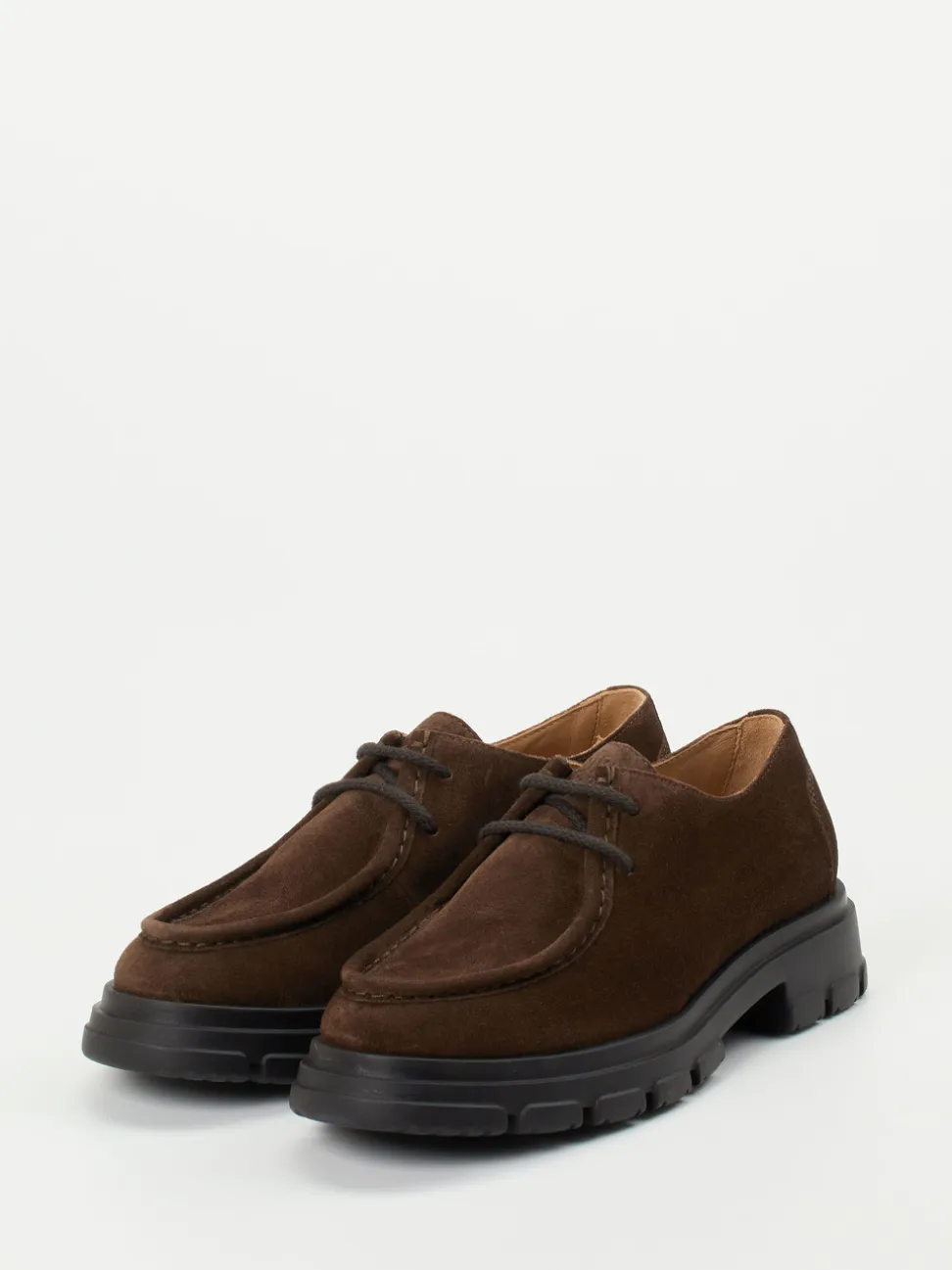 Candice Cooper – Derby-Schnürschuh aus Veloursleder Braun