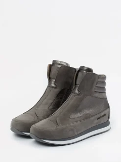 Candice Cooper – High-Top Sneaker aus Nubukleder grau
