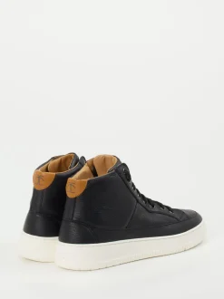 Candice Cooper – High-Top Sneaker aus Kalbleder Schwarz