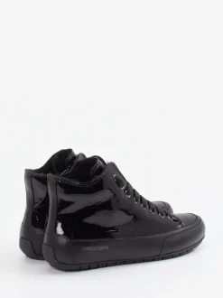 Candice Cooper – High-Top Sneaker aus Lackleder schwarz