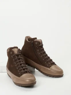Candice Cooper – High-Top Sneaker aus Nubukleder braun