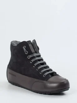 Candice Cooper – High-Top Sneaker aus Nubukleder anthrazit