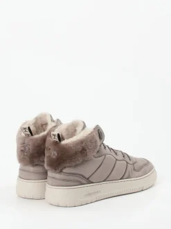 Candice Cooper – High-Top Sneaker aus Lammleder grau