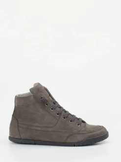 Candice Cooper – High-Top Sneaker aus Nubukleder Anthrazit