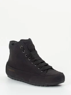 Candice Cooper – High-Top Sneaker aus Nubukleder blau