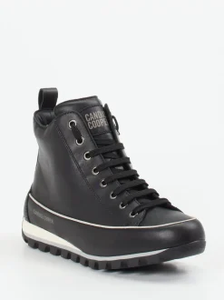 Candice Cooper – High-Top Sneaker aus Kalbleder Schwarz