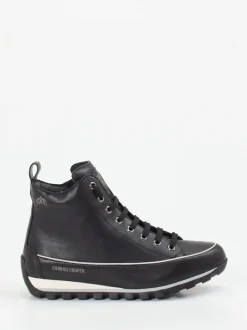 Candice Cooper – High-Top Sneaker aus Kalbleder Schwarz