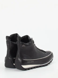 Candice Cooper – High-Top Sneaker aus Kalbleder Schwarz