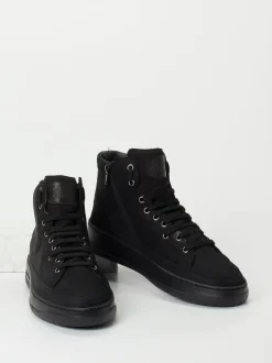 Candice Cooper – High-Top Sneaker aus Nubukleder schwarz