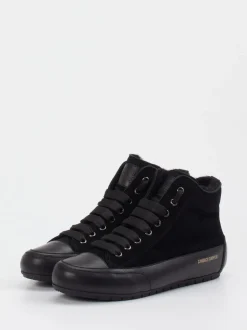 Candice Cooper – High-Top-Sneaker aus Veloursleder schwarz