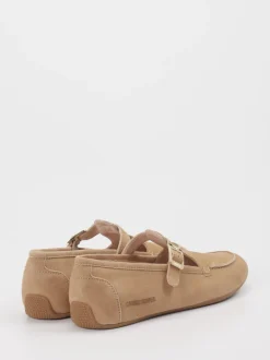 Candice Cooper – Mary Janes aus Veloursleder beigebraun