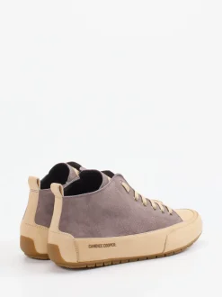 Candice Cooper – Mid-Top Sneaker aus Leder taupe